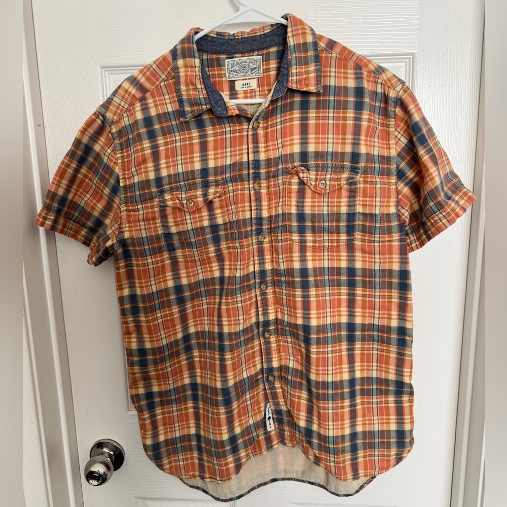 Lucky Brand Casual Button Down Short Sleeve Shirt